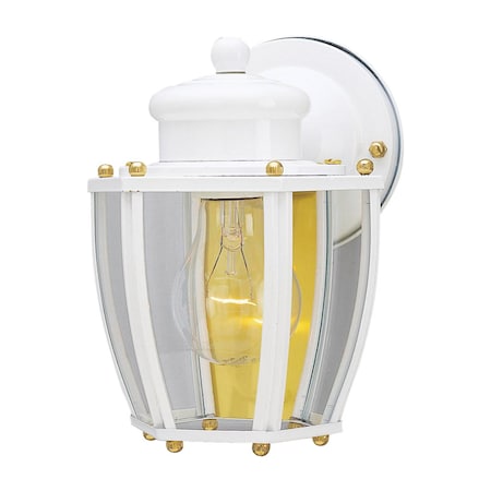 Westinghouse Westinghouse Semi-Gloss Gold/White Switch Incandescent Wall Lantern 66962